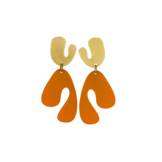 Tangerine stud drop earrings by Sibilia